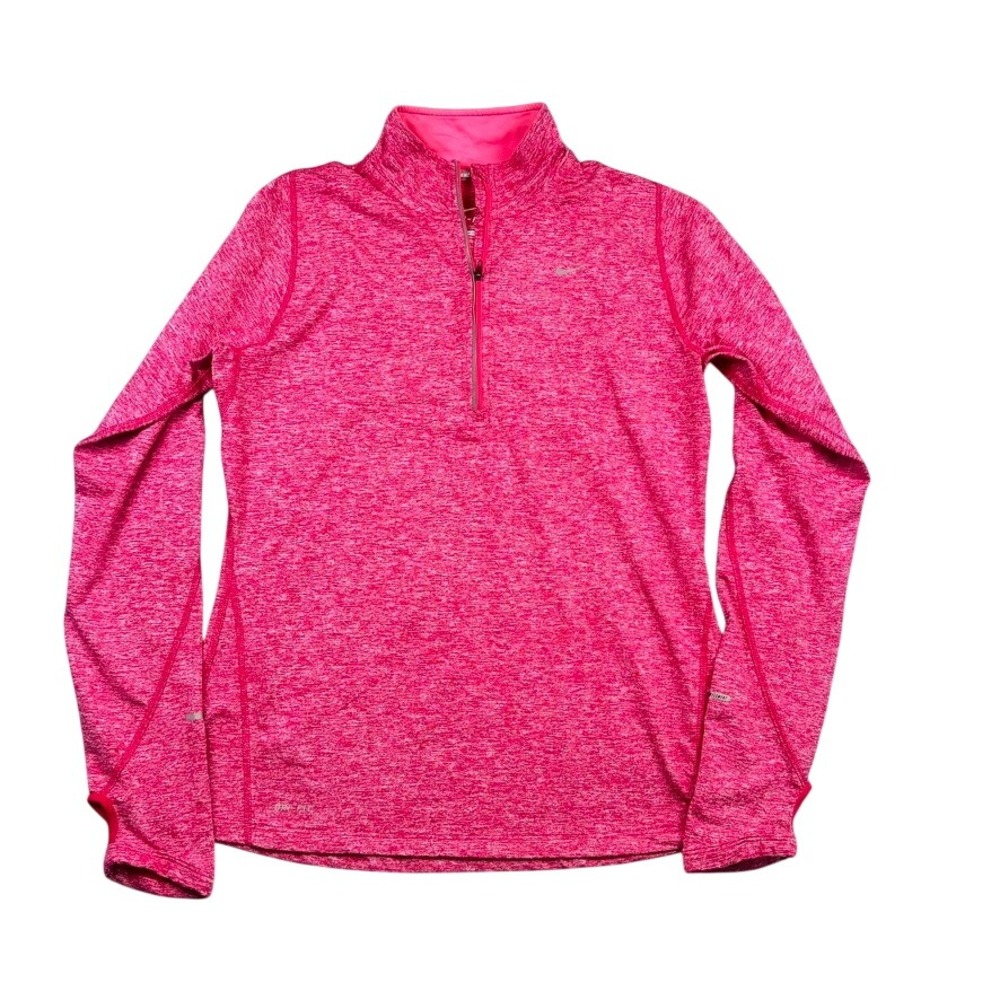 Nike Running Dri-FIT Half Zip Pullover Pink Heather Womens Medium